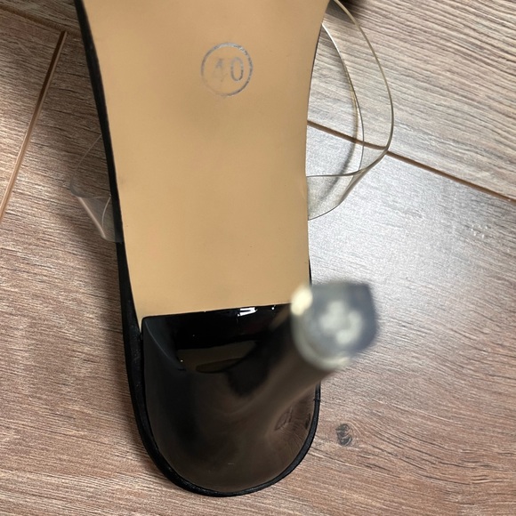 Black Satin Bow Mules size 9 (40) - Picture 4 of 4